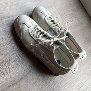 Onitsuka Tiger by Asics Women’s Size 7 Cream and Silver Leather Sneakers